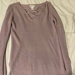 lavender knit sweater
